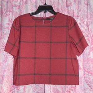 Banana Republic Red and Black Top